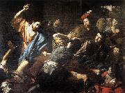 VALENTIN DE BOULOGNE Christ Driving the Money Changers out of the Temple wt USA oil painting artist